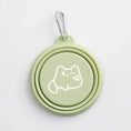 Load image into Gallery viewer, Gamelle pliable En Silicone Pour petit chien et chat Oscar et Plume Vert
