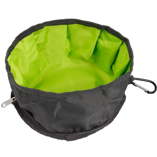 Gamelle pliable pour chien Oscar et Plume Gris/Vert