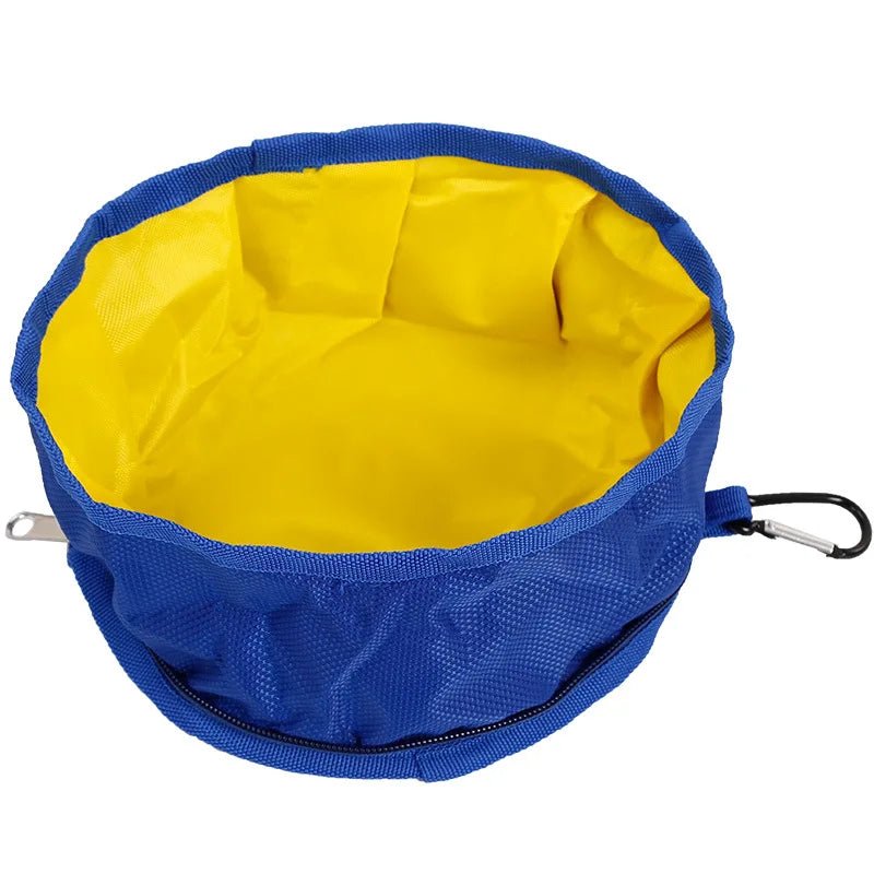 Gamelle pliable pour chien Oscar et Plume Bleu/Jaune