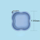 Gamelle pliable pour chien chat bleue compacte avec mousqueton pour transport facile