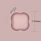 Gamelle pliable pour chien chat de couleur rose avec mousqueton et dimensions compactes 130 mm