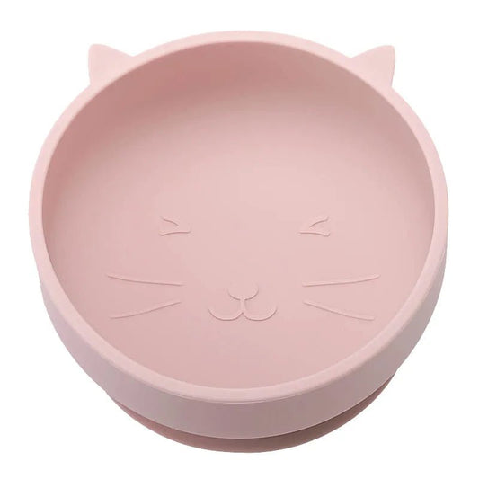 Gamelle silicone antidérapante rose Oscar et Plume en forme de tête de chat pour animaux