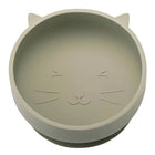 Gamelle silicone antidérapante gris forme tête de chat pour animaux Oscar et Plume