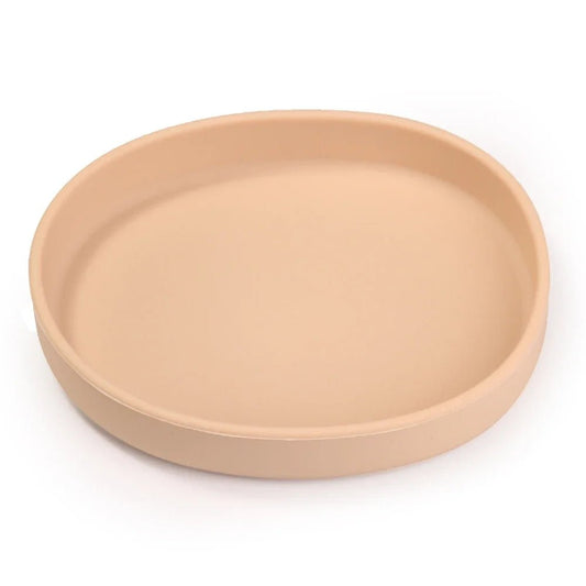 Gamelle silicone chien couleur beige clair, résistante et facile à nettoyer pour animaux