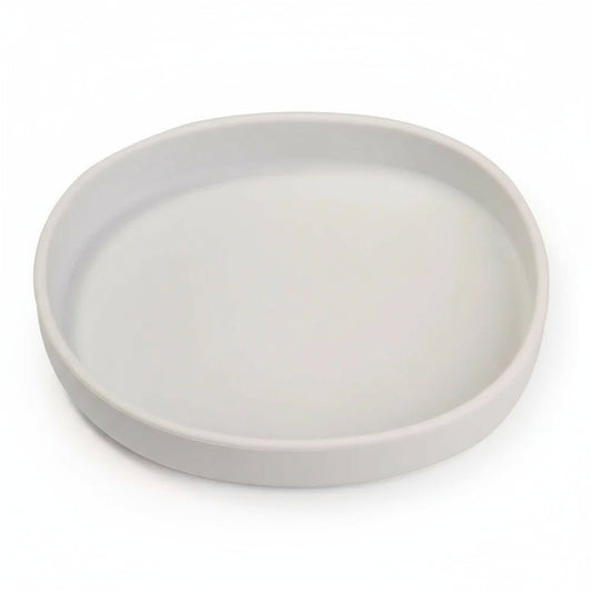 Gamelle silicone chien grise ovale pour repas faciles et antidérapante par Oscar et Plume