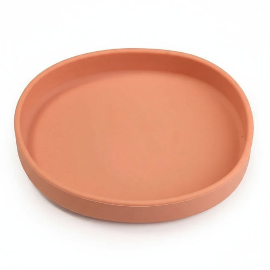 Gamelle silicone chien couleur terracotta ronde et souple pour repas facile et antidérapante