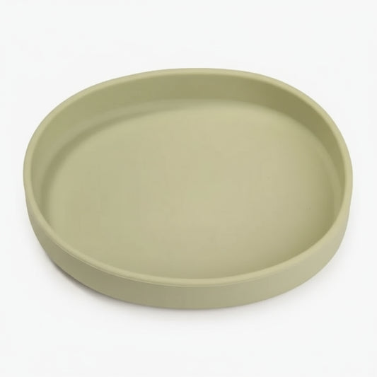 Gamelle silicone chien ronde couleur beige clair pour repas facile et hygiénique