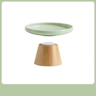 Gamelle surélevée en céramique pour chat avec support en bois durable et design moderne