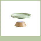 Gamelle surélevée en céramique pour chat avec support en bois moderne et design élégant