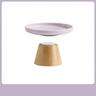 Gamelle surélevée en céramique pour chat avec support en bois pour un confort optimal