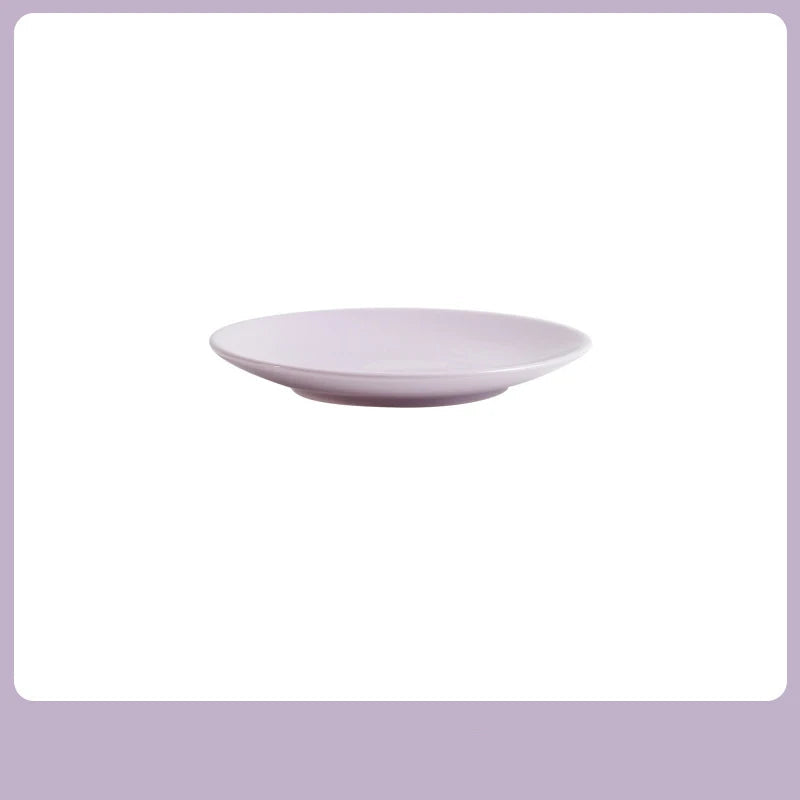 Gamelle surélevée en céramique pour chat de couleur lilas, idéale pour le confort des animaux