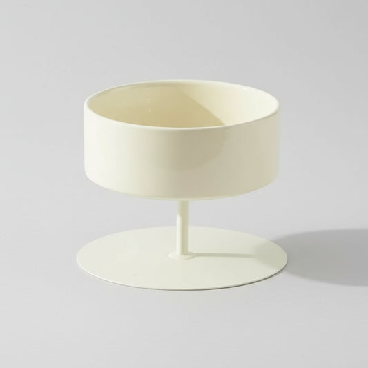 Gamelle surélevée pour chat en céramique blanche avec support élégant et design moderne