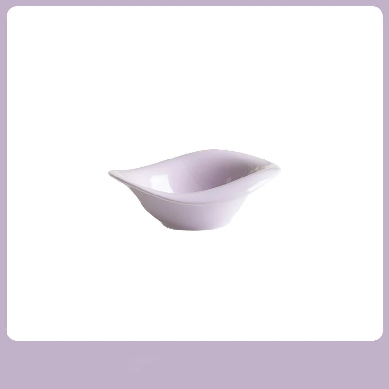 Gamelle surélevée pour chat en céramique lilas, design élégant pour le confort de votre félin