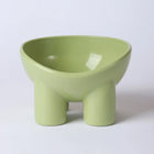 Ciotola rialzata per gatti e cani in ceramica verde dal design moderno Oscar et Plume