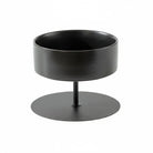 Gamelle surélevée pour chat en métal noir avec support stable et design moderne