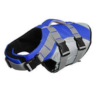 Gilet de sauvetage chien bleu et gris avec poignées et sangles réglables pour sécurité aquatique