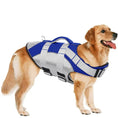 Charger l'image dans la visionneuse de la galerie, Chien portant un gilet de sauvetage chien bleu et gris avec poignée de sécurité pour natation
