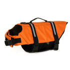 Gilet de sauvetage chien orange avec sangles réglables et poignée de transport