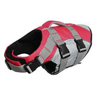 Gilet de sauvetage chien rouge et gris avec poignées et sangles réglables par Oscar et Plume