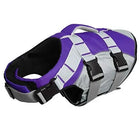 Gilet de sauvetage chien violet et gris avec poignées et boucles réglables pour sécurité aquatique