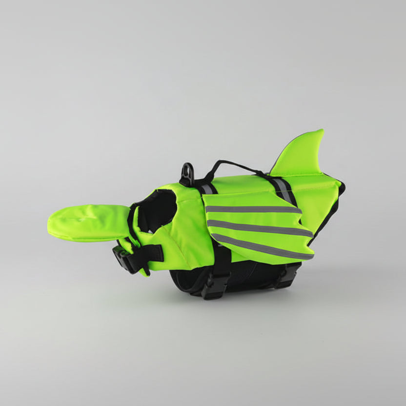 Gilet de sauvetage pour chien Oscar et Plume en néon avec ailes et poignée pour sécurité aquatique