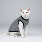 Gilet pour chat en tissu à motifs hachurés, confortable et élégant pour les chats