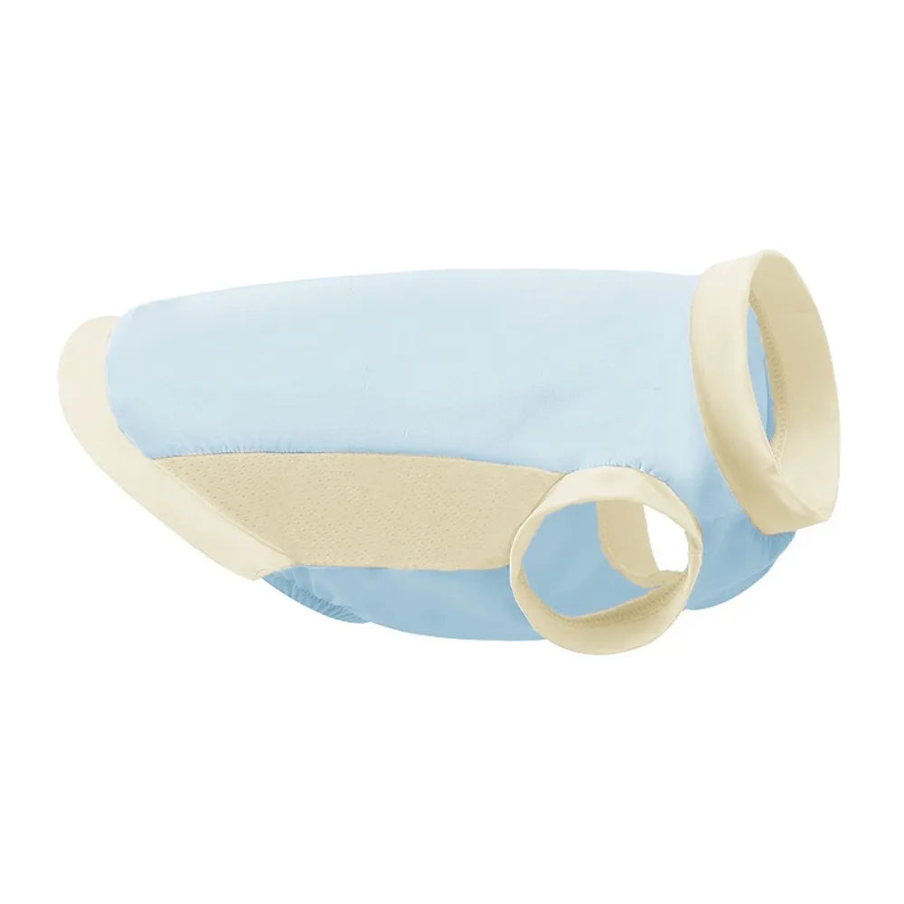 Gilet rafraîchissant chien et chat de couleur bleue, léger et confortable pour les journées chaudes