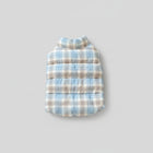 Gilet réversible pour chien en bleu et beige à carreaux pour garder votre animal au chaud