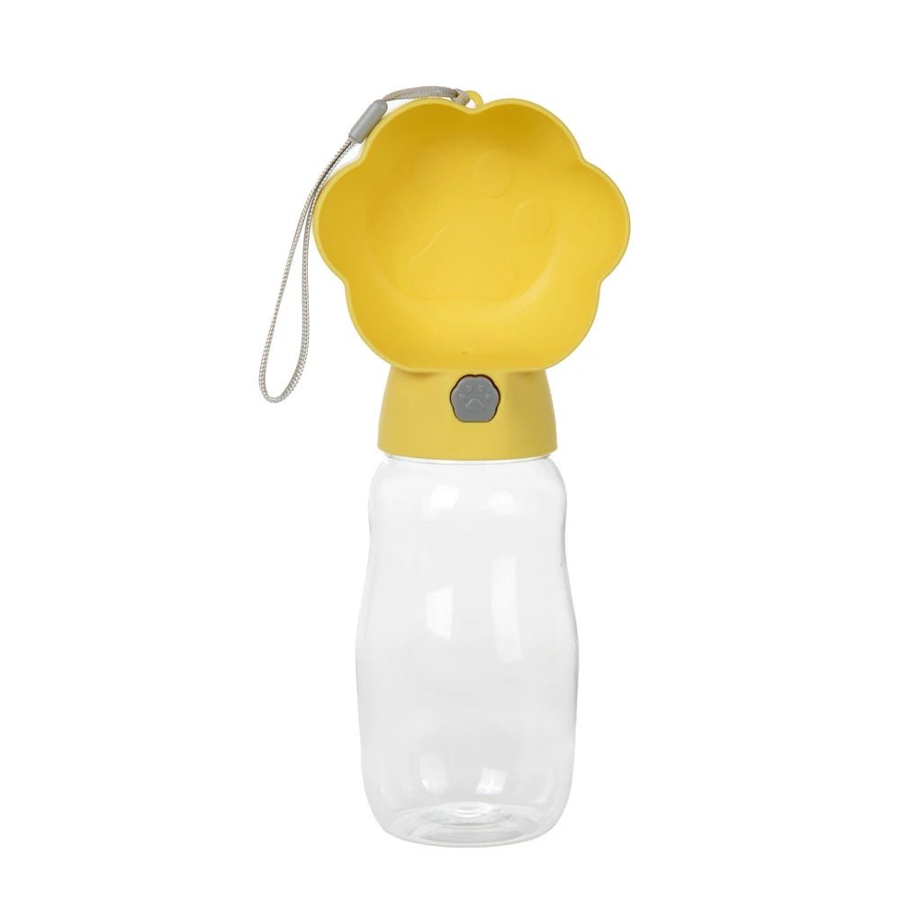 Gourde 2 En 1 pour chien et chat Oscar et Plume Jaune - 530ml