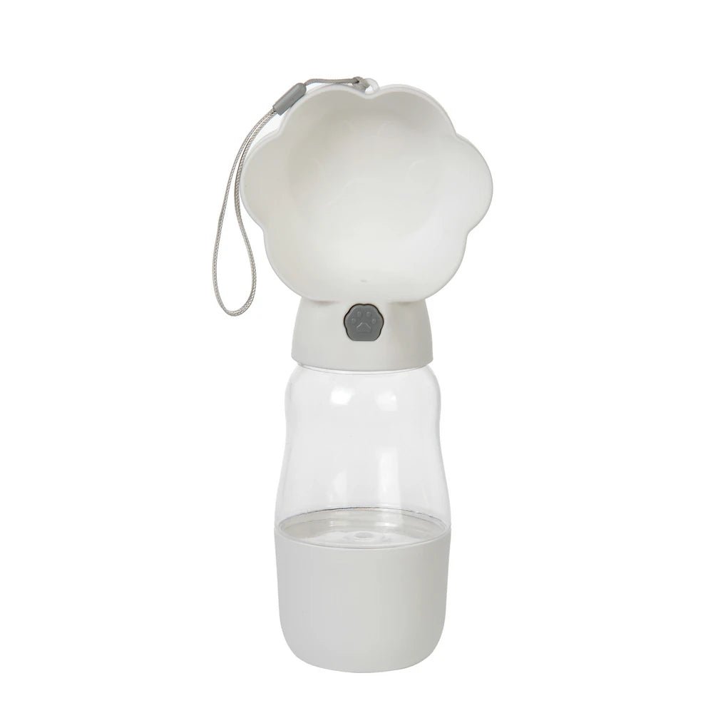 Gourde 2 En 1 pour chien et chat Oscar et Plume Blanc - 500ml