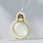 Gourde chien chat transparente avec support beige et cordon de transport par Oscar et Plume