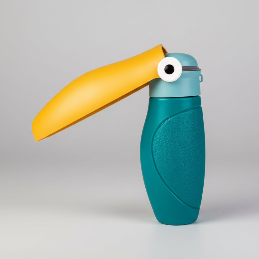 Gourde de voyage pour chien et chat avec un design coloré et un bec pratique pour l'eau