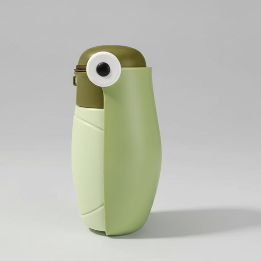 Gourde de voyage pour Chien et chat en vert avec un design amusant et pratique pour hydrater vos animaux