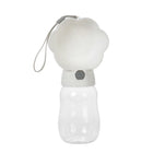 Gourde design pour chien chat blanc avec bol intégré et bouton de distribution d'eau portable