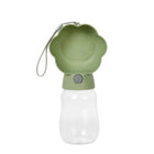 Gourde design pour chien chat Oscar et Plume avec bol vert en forme de patte et bouteille transparente