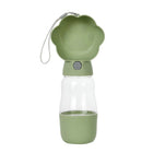 Gourde design pour chien chat verte avec bol intégré en forme de patte par Oscar et Plume