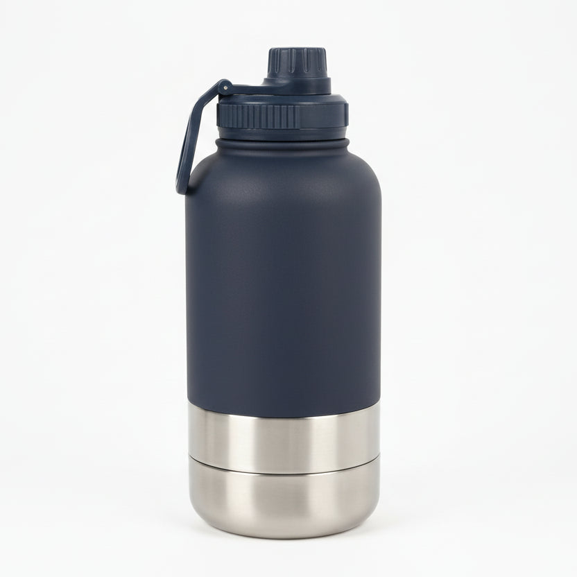 Gourde inox pour chien en acier inoxydable avec bouchon étanche pour les promenades