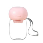 Gourde portable pour chien rose avec poignée grise pour facilité de transport