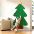 Charger l'image dans la visionneuse de la galerie, Grattoir autocollant pour chat en forme de sapin de Noël pour divertir votre animal de compagnie
