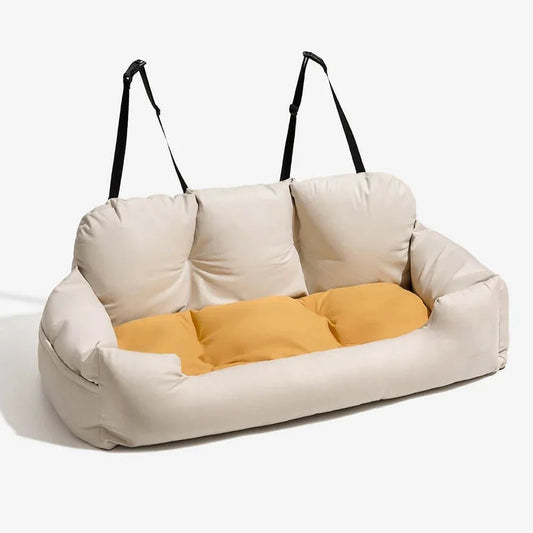 Hamac de voyage pour chien confortable en couleur beige avec coussins doux pour animaux