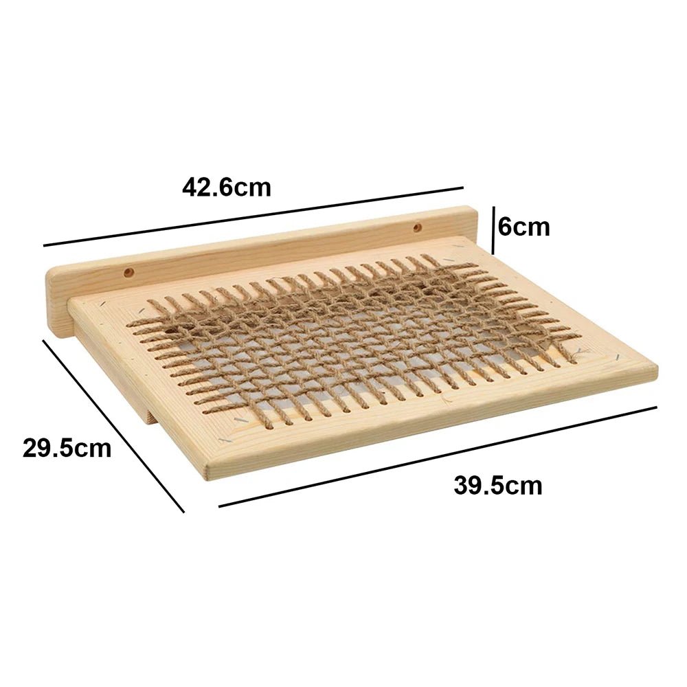 Hamac mural en bois et sisal et marche sisal Oscar et Plume Hamac grand chat