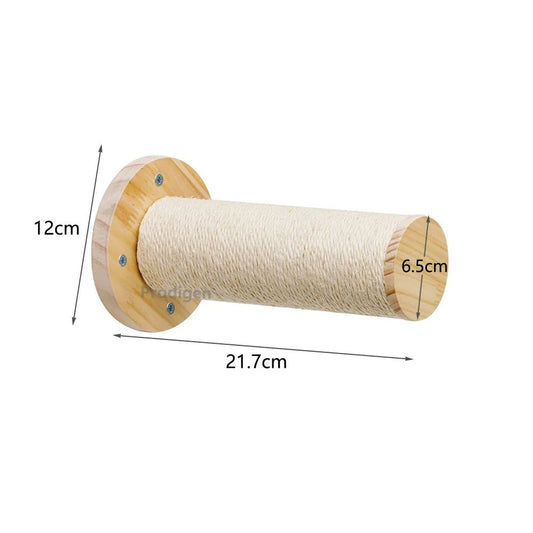 Hamac mural pour chat en bois avec surface à griffer pour le confort et le divertissement du chat