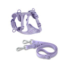 Load image into Gallery viewer, Harnais ou collier + laisse double pour chien Oscar et Plume Harnais + laisse Violet / XS
