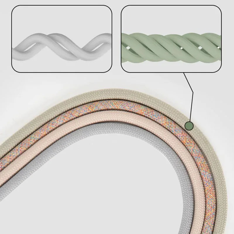 Corde de harnais réglable pour chat avec différentes textures et couleurs, idéale pour le confort des félins
