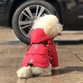 Load image into Gallery viewer, Imperméable pour chien avec capuche et anneau de laisse Oscar et Plume Beige / XS
