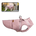 Imperméable pour chien avec harnais rose léger et ajustable de la marque Oscar et Plume