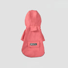 Imperméable pour petit chien rose avec capuche et poche arrière, idéal pour les jours de pluie