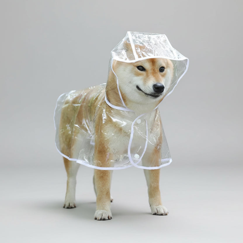Imperméable transparent pour chien Oscar et Plume, idéal pour garder votre animal au sec sous la pluie