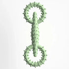 Jouet à mâcher chien vert avec texture à picots pour nettoyage des dents et mastication