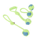 Ensemble de 4 jouets à mâcher durable pour chien en corde avec boules colorées